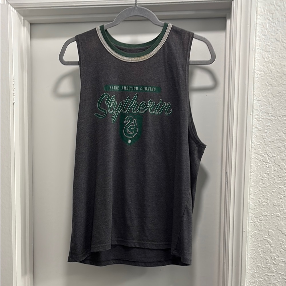 Harry Potter Slytherin Girls Ringer Muscle Top